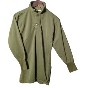 US Military Sleep Shirt Mens Extra Small Dark Olive Tricot‎ Knit Heat Retentive